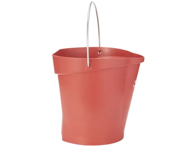 Seau gradué Vikan 56944 bec verseur détectable 12 litres Rouge