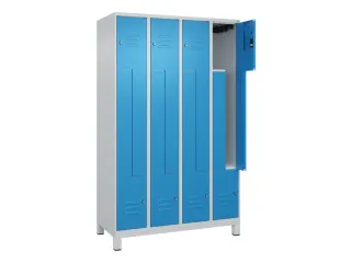 Z-garderobekast,HxBxD 1950x1200x500mm,vak B 150/300mm,cil.-slot,voeten - 2