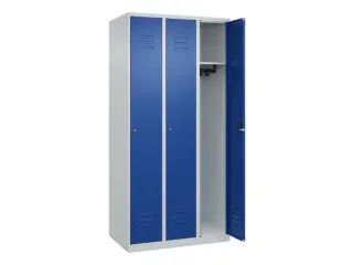locker,HxBxD 1850x900x500mm,3vak,vak B 300mm,cil.-slot,staand op vloer - 2