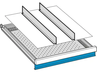 indelingsset,2scheidingswanden,v. front H 150mm lade 27x36 E - 3