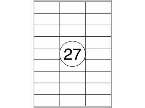 Etiket Rillstab 70x32mm Wit