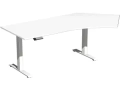 Av. régl. él. hauteur bureau d'angle HxlxP 730-1230x2166x1130mm