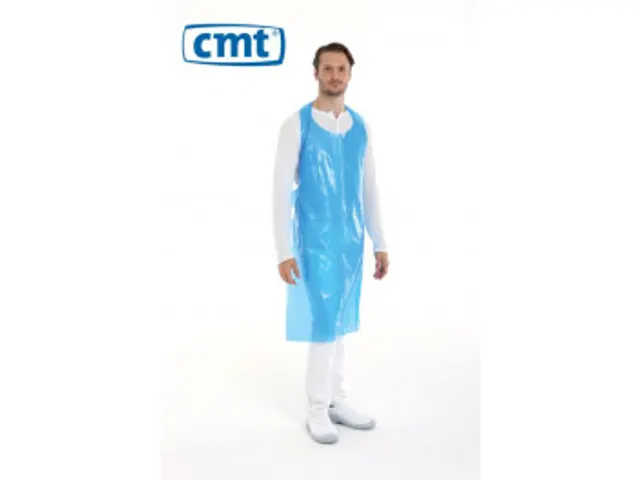 CMT Wegwerpschort 20my 125x80cm blauw zak a 100st