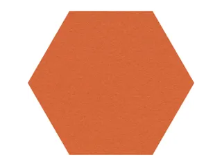 Prikbord Zeshoek Oranje Kleur 2211 Bulletin Paneel Ø 60cm frameloos - 1