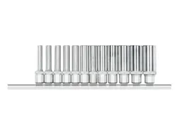 GEDORE RED R41008012 Dopsleutelset 1/4 inch zeskant + strip 12-delig