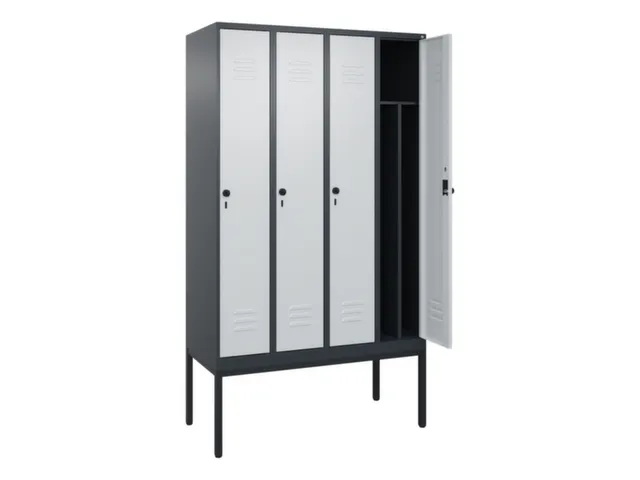 locker voor scheiding van kleding,HxBxD 2120x1200x500mm,4vak