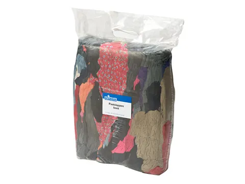 Bonte Flaneltrikot Poetslappen Zak 25kg