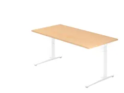 In hoogte verstelbaar bureau,HxBxD 680-850x1600x800mm,blad esdoorn