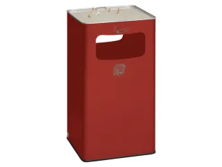 Combi-asbak Hxbxd 755X430X420Mm Vierkant Rood - 1