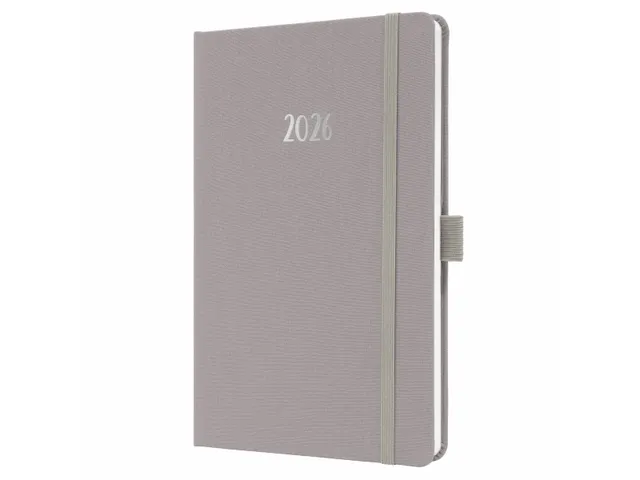 Weekagenda Feel A5 2026 (NL/FR/EN/DU) Pearl Grey Hardcover