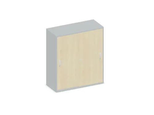 Schuifdeurkast 1150x1000x430mm Romp Lichtgrijs Decor Front Esdoorn
