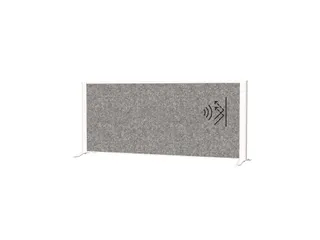 Akoestisch Bureauscherm MAULconnecto 120x50cm vrijstaand Wit/D.grijs - 1