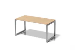 bureau,HxBxD 740x1600x800mm,blad esdoorn,sledeframe zilverkleurig