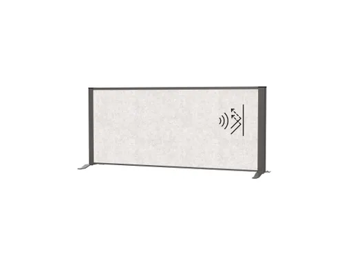 Akoestisch Bureauscherm MAULconnecto 120x50cm vrijstaand Antr/L.grijs