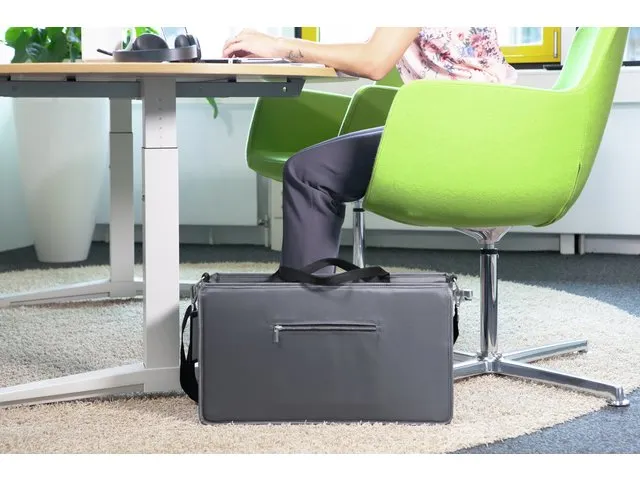 Bureautas Sigel voor hybride werken Premium M donkergrijs 360x280x150