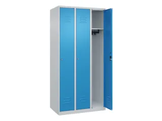 locker,HxBxD 1850x900x500mm,3vak,vak B 300mm,cil.-slot,staand op vloer - 2