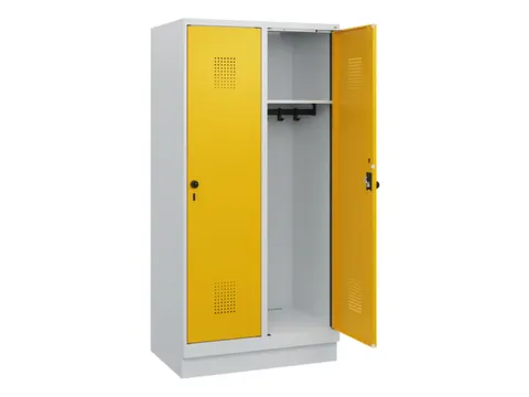 schoollocker,HxBxD 1630x800x500mm,2vak,vak B 400mm,draaigrendel,sokkel