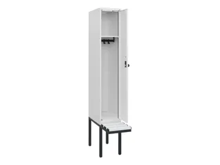 locker met bank,HxBxD 1950x300x815mm,1vak,vak B 300mm,draaigrendel - 1