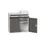pc-kast 1130x1050x550mm toetsenbordblad RAL7035 + RAL7016