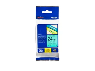 Labeltape Brother P-touch TZe-751 standaard 24mm zwart op groen - 1