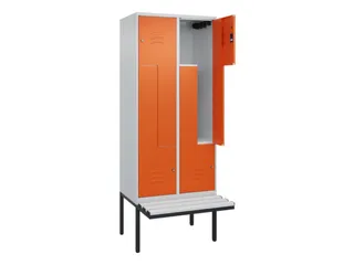 Z-garderobekast,HxBxD 2120x800x815mm,4vak,vak B 400mm,cil.-slot - 2