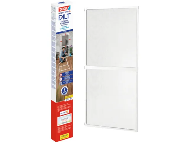 Tesa Insect Stop Opvouwbaar aluminium frame voor deuren 1x2,2m wit