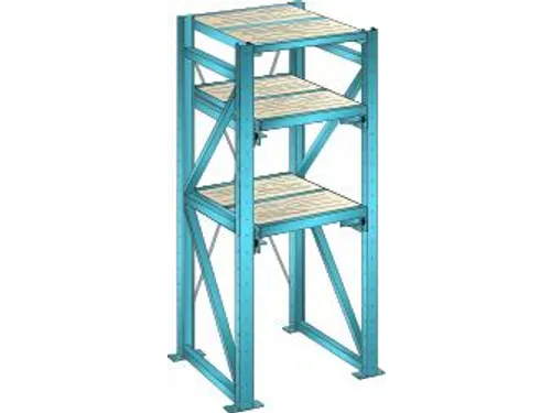 uittrekstelling voor zware lasten,HxBxD 2000x890x860mm,vaklast 1000kg