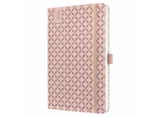 Weekagenda Flair A5 2026 (NL/FR/EN/DU) Pearl Rose Hardcover