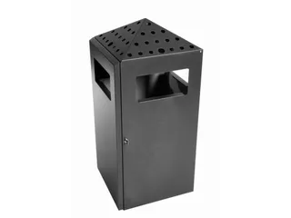 combi-asbak,HxBxD 919x396x425mm,afvalbak inhoud 75l,romp staal grafiet - 2