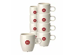 Kopje Douwe Egberts espresso 70ml wit 12 stuks