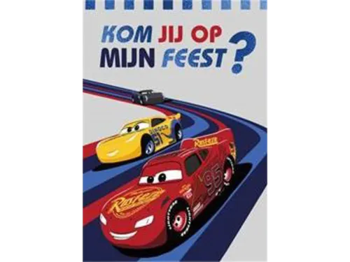 Wenskaart Hallmark uitnodiging Cars pak à 5 stuks