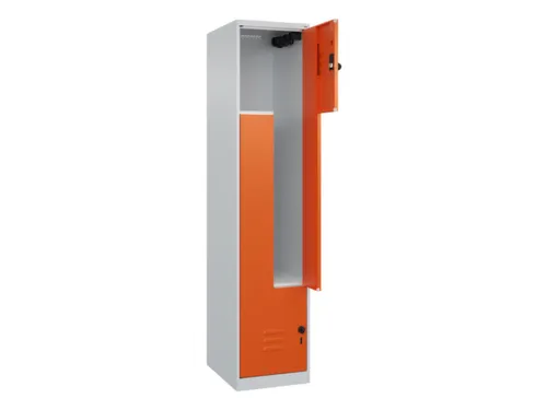 Z-garderobekast,HxBxD 1850x400x500mm,vak B 200/400mm,draaigrendel