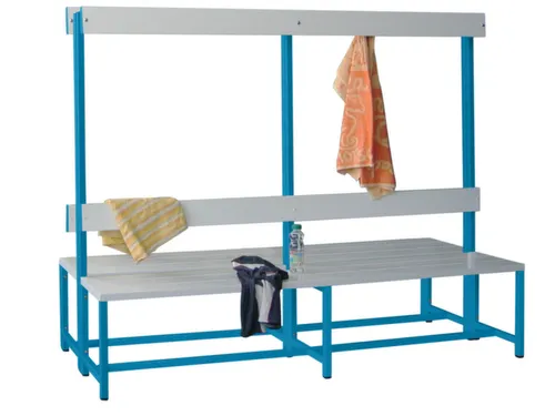 dubbele zitbank,HxLxD 1600x2000x770mm,onderstel RAL5012