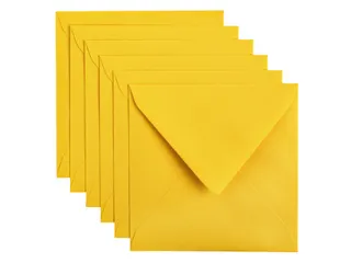 Envelop Papicolor 140x140mm Dottergeel Gegomd - 1