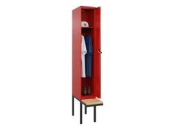 locker met bank,HxBxD 2120x300x815mm,1vak,vak B 300mm,draaigrendel