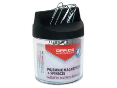 Magnetische houder voor paperclips transparant met 100 paperclips