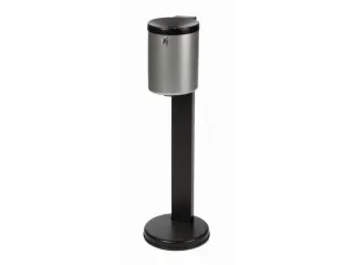 Staande asbak,H 825mm,staal,romp nieuw zilver - 2