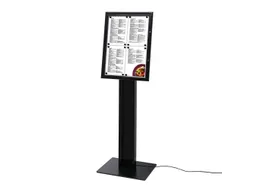 Menustandaard LED Verlicht Zwart 4xA4
