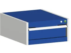 ladekast HxBxD 250x525x525mm 1lade RAL7035 front RAL5010