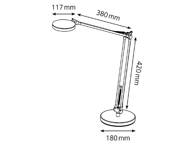 Bureaulamp Hansa ledlamp 4you aluminium