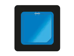 Circulaire Afvalbak BrickBin met klepdeksel 65 Liter Zwart Blauw