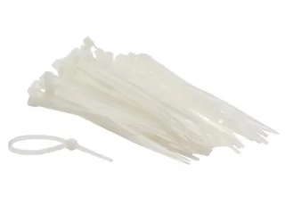 SET Met Nylon Kabelbinders - 2.5x100mm - WIT (100 ST.) - 1