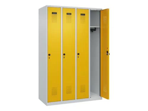 locker,HxBxD 1850x1200x500mm,4vak,vak B 300mm,draaigrendel