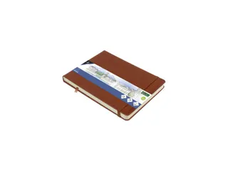 Schetsboek Kangaro A5 landscape cognac PU HC 80 vel 140gr roomwit met - 1