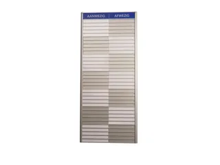 Menoor In-Uit bord 35 namen Aluminium Aanwezig/Afwezig Blauw - 1