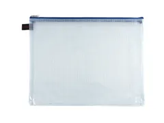 Ritszak Foldersys PVC A4 transp sluiting blauw Pocket Zip A4 Blauw