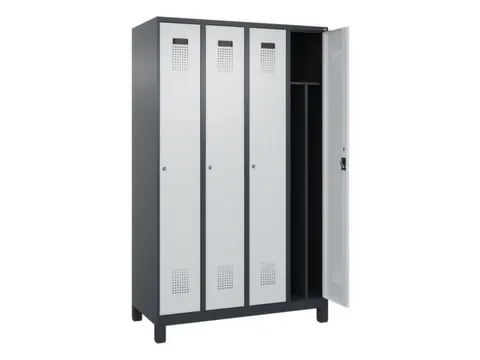 locker voor scheiding van kleding,HxBxD 1950x1200x500mm,4vak