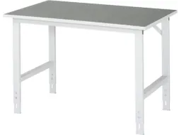 werkbank,HxBxD 760-1080x1250x800mm,houtblad,m. linoleumlaag