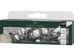 Tekenstift set Pitt Artist Pen zwart en wit