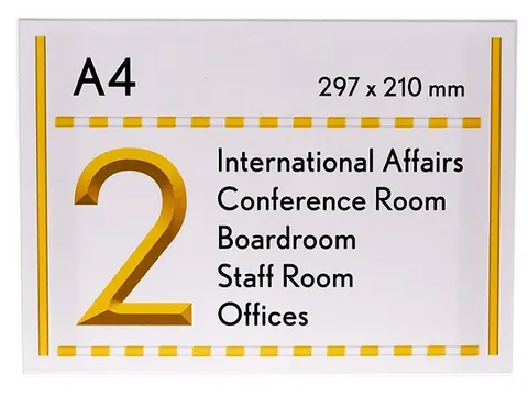 Menoor Deurbord Economy Line A4 Acrylaat